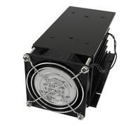 150 * 100 * 80 mm 80A three phase solid state relay SSR aluminum heat sink radiator with 220VAC fan and protective cover(Black oil retaining)