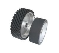 150/200/250 * 75mm Width Rubber Contact Wheel Belt Grinder Replacement Part(Solid 150x75mm,6201 installed 12)
