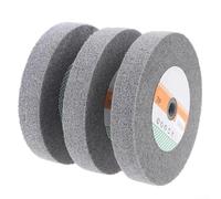 150 * 25mm P240 Medium Grit Stainless Steel Polishing Buffing Wheel Anti-Clogging Design Bench Grinder Abrasive Wheel for Hardware Wood Plastic(180#)