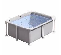 150-300cm Above Ground Metal Frame Swimming Pool - Durable 3-Layer PVC, Includes Repair Patch, Ideal for Adults, Garden Fun & Lap Swimming, Perfect for Summer Activities