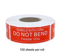 150 & 500Pcs / Roll Warning Sticker Handle with Care DO NOT Bend 2.5x7.5cm Packaging Remind Labels Seal