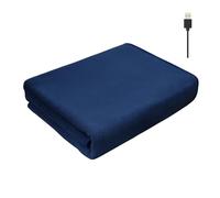 150×80cm Quick Heating Electric Blanket with Large Pocket Wearable USB Charging Heated Shawl Wraps Cape Warm Skirt Knee Blanket Washable Winter Plush Blanket for Home Office School Outdoor Travel