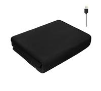 150×80cm Quick Heating Electric Blanket with Large Pocket Wearable USB Charging Heated Shawl Wraps Cape Warm Skirt Knee Blanket Washable Winter Plush Blanket for Home Office School Outdoor Travel
