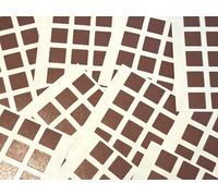 150 Brown Square Stickers - Sticky Coloured Self Adhesive Squares for Colour Coding
