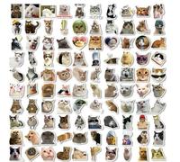 150 Cat and Dog Stickers, Fun and Funny Emoticon Pack Stickers, Rich Patterns Without Warped Edges, Suitable for Decorating Skateboards, Mobile Phone Cases, Water Cups, Bicycles, Etc.