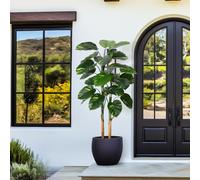150 cm High Artificial Tree, Artificial Green Plants with Pot, Easy-Care Decoration Tree, for Patios and Living Rooms
