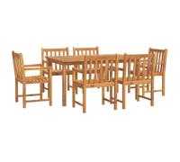 vidaXL 7 Piece Garden Dining Set Solid Wood Acacia