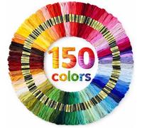 150 Colours Embroidery Threads, 8m 6-Strand Embroidery Floss Set, Cross Stitch Thread Kit for Beginners, Friendship Bracelets, Sewing, Punch Needle & DIY Crafts