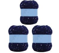 150 G Soft Tweed Twinkles Yarn DIY Sweater Scarf Gloves Yarn Weight Crochet Knit Yarn for Beginners Yarn(Navy Blue)