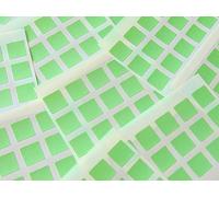 150 Green Square Stickers - Sticky Coloured Self Adhesive Squares for Colour Coding