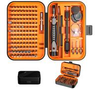 150 IN 1 Precision Screwdriver Set, 120 Bits Full Range Small Screwdriver Set, Magnetic Mini Repair Tool Kit for Ring Doorbell, Laptop, Switch, PS5, Xbox, Macbook, iPhone, Watch, Glasses - Orange