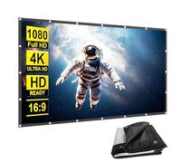 150 in Large Indoor Outdoor Projector Screen, 16:9 Portable Foldable Projection Screen Wrinkle-Free Washable for Movie Night(100in)