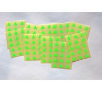 150 Lime Green Triangle Stickers - Sticky Coloured Self Adhesive Triangles for Colour Coding