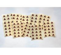 150 Maroon Triangle Stickers - Sticky Coloured Self Adhesive Triangles for Colour Coding