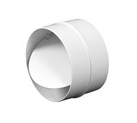 Ø 150 mm / 6 in Anti Backdraft Non-Return Pipe Connection White PVC Round Grille
