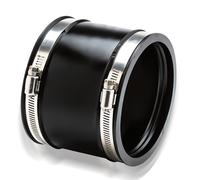 150 mm Flexible Rubber Sleeve Rubber Coupling with Two Stainless Steel Clamps, Flexible Noise-Reducing Cuff for Pipe Fan, Pipe Connector for Pipe Fan, for Connecting Pipe Fans