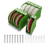 150 mm Sanding Disc Storage Box, Sandpaper Organizer with 8 Bins - Space-Saving Storage Rack, Offset Snap-On Connection, Grit Classification, Efficient Organization, Green