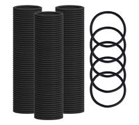 150 Pack 2mm Thin Elastic Hair Ties, Elastic Hairs Bands No Metal Gentle Snag Free Hair Bands for Ponytails & Braids - Black