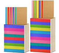 150 Pack A5 Kraft Notebooks 60 Pages Soft Cover Composition Notebooks Bulk Ruled Lined Travel Journals for Travelers, Students, Classroom, Home, Office, School Supplies, 5.8 x 8.3 Inch (Colorful)
