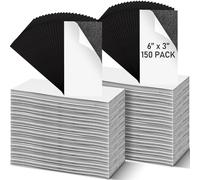 150 Pack Adhesive Magnetic Sheets, 15 x 8 cm Flexible Self-Adhesive Magnets, 0.5mm Thick Cuttable Magnetic Sticker Paper for DIY Crafts, Photos, Fridge, Home, Office, Whiteboard
