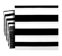 150 Pack Black and White Striped Napkins, Paper Serviettes, Disposable for Black and White Birthday Decorations, Halloween Party Supplies, 33 x 33 cm