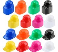 150 Pack Child Construction Hat Bulk Plastic Worker Helmet Builder Hard Hat for Kids Halloween Party Supplies Construction Dress up (Color Set 1)