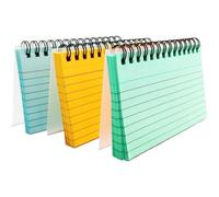 150-Pack Colorful Index Cards - Spiral Bound Flashcards for Study Notes, Revision, Office & School Work - Assorted Multicolor Memo Cards(5x3 Inches)