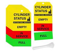 150 Pack Cylinder Status Sign Tags with Strings 2.36x4.7 Inch