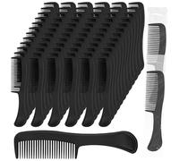 150 Pack Hair Combs Bulk Black Individually Wrapped Plastic Comb Travel Pocket Haircomb with Handle for Men Women Hotel Charity Homeless Nursing Home, 15 x 3 cm