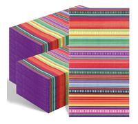 150 Pack Mexican Fiesta Napkins Mexican Theme Disposable Paper Napkins Colorful Stripes Dinner Napkin Decorative Paper Napkin for Cinco De Mayo Fiesta Party Decorations Birthday Wedding Party Supplies