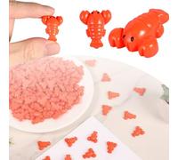 150 Pack Mini Resin Animals Lifelike Small Lobster Figurine Creative Resin Red Crawfish Model for Early Education Teaching Aids, Party Shooting Props Tabletop and DIY Miniature Aquarium Decor