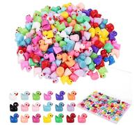 150 Pack Mini Resin Ducks Tiny Rubber Duck for Mini Plastic Ducks Ducking Hide Prank Game Dollhouse Accessories Garden Landscape Aquarium Potted Ornament Duck Decor Charms Bag Fillers Party Favors