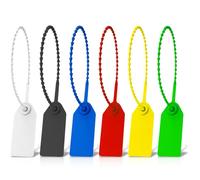 150-Pack Plastic Tags, Plastic Security Seals Tamper Evident Tags, Pull-Tite Self-Locking Security Ties for Fire Extinguishers, Clothing Security Tags for Returns and Inventory Asset Management