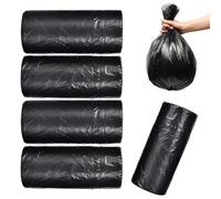 150 Pcs 10L Counts Bin Liners Small Pedal Bin Bags, Black Mini Garbage Bags for Car, Office, Bathroom, Bedroom