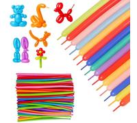 150 Pcs 260Q Twisting Long Latex Balloons Modelling Kit for Animal, Bobo Balloons for Party Decorations, Mixed Colors Long for Birthday, Wedding, Clown Party Decorations