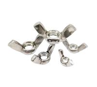 150 Pcs 304 Stainless Steel Wing Nuts Hand Tighten Nut Butterfly For DIY Tools(M4)
