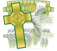 150 Pcs 6 Inch Easter Religious Cross Bookmark Palm Leaf Prayer Bible Verse Cross Bookmark Christian Scripture Inspirational for Palm Sunday Women Men Office Reading Gifts
