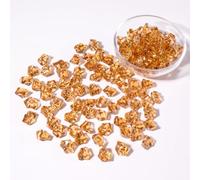 150 PCS Acrylic Diamond Crystals Fake Crushed Ice Rocks Plastic Gemstones Artificial Plastic Ice Cubes for Vase Fillers Home Decoration Arts Crafts Display Fish Tank Rocks Table Scatter (Champagne)