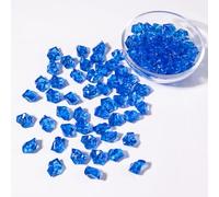 150 PCS Acrylic Diamond Crystals Fake Crushed Ice Rocks Plastic Gemstones Artificial Plastic Ice Cubes for Vase Fillers Home Decoration Arts Crafts Display Fish Tank Rocks Table Scatter (Dark Blue)