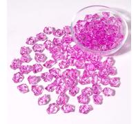 150 PCS Acrylic Diamond Crystals Fake Crushed Ice Rocks Plastic Gemstones Artificial Plastic Ice Cubes for Vase Fillers Home Decoration Arts Crafts Display Fish Tank Rocks Table Scatter (Mulberry)