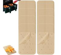 150 Pcs Air Fryer Parchment Paper Liners - Non-Stick Greaseproof Perforated Parchment Liner Baking Paper Rectangles