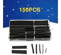 150 Pcs Black Heat Shrink Tubing HEATSHRINK 150 pcs commercial grade for electrical automotive and for general industrial markets High strength and resilience