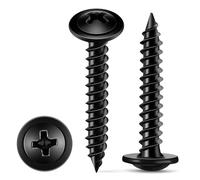 150 PCS Black Modified Truss Head M4.2 X 38 mm Wood Screws, Hardened Steel Multipurpose Screw, Oxide Coated for Corrosion Resistance, Ideal for Wood, Metal, and Plastic by TPOHH