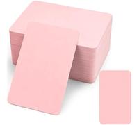 150 Pcs Blank Pink Business Cards, 8.8 x 5.2 cm Small Flash Cards and Index Card for Revision, Study Notes, Memory, Message Writing, Gift Tags, DIY Crafts