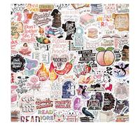 150 Pcs Bookish & Romance Book Stickers, Holographic Vinyl Decals for Kindle, Laptop, Journal, Scrapbook, Water Bottles, Waterproof Reading Sticker Pack for Book Lovers