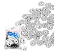 150 pcs Candle Wick Tabs- Metal Candle Wick Sustainer Tabs - Wick Tabs for Candle Making - Essential Candle Making Supplies - For DIY Candle Making (19mm, Silver)