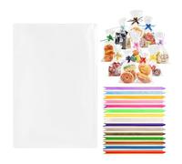 150 Pcs Cellophane Wrap for Hampers, 25 x 15cm Clear Gift Bags with Pull Bows, Cellophane Bags for Hamper Making Christmas Easter Valentine's Day Presents Packaging (Clear, 25X15cm)