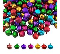 150 Pcs Colorful Bells, 14mm Jingle Bells for Crafts,Multicolor Small Metal Bell for Jewellery Making Crafts Christmas Party Decoration Pet Dog Cat Collars DIY Accessories Home Decor