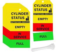 150 Pcs Cylinder Status Sign Tags with Strings, Waterproof Gas Status Tanks, 2.3x4.5 inch, Full/in Use/Empty, Cylinder Labels Cylinder Tag for Checking The State of The Cylinder
