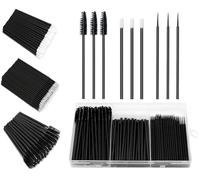 150 Pcs Disposable Mascara Wands Lip Wands Set Includes 50 Pcs Eyelash Brush, 50 pcs Micro Makeup Brushes, 50 pcs Lip Brush with Three Grid Organizer Box, Makeup Beauty Kits